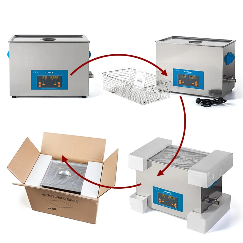 GT SONIC Supplier VGT-2227QTD 27L engine block ultrasonic cleaning machine