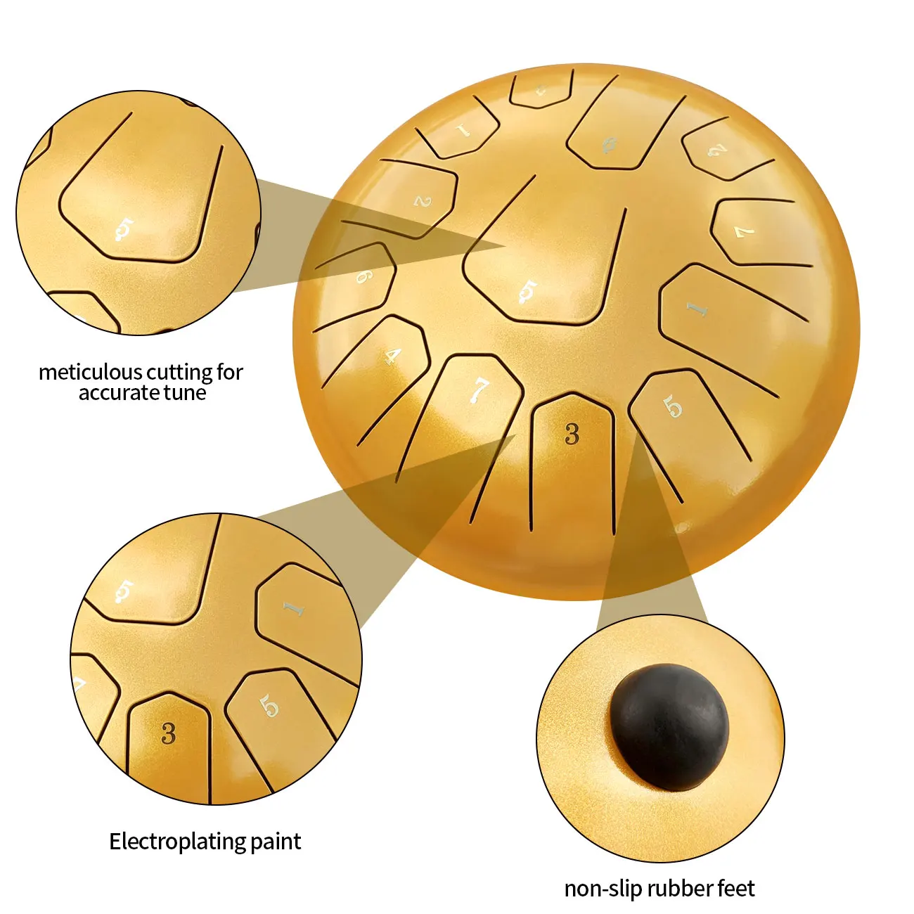 ASTEMAN стальной барабан для языка из углеродистой стали серии gold diamond 12 дюймов 13 тонов