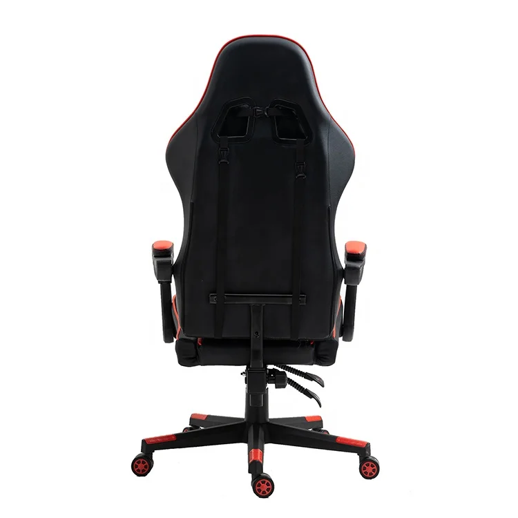 Classic Commercial Swivel Office E-Sports Gaming Chair Removable Head Lumbar Pillows Reclining Revolving Made Leather Metal