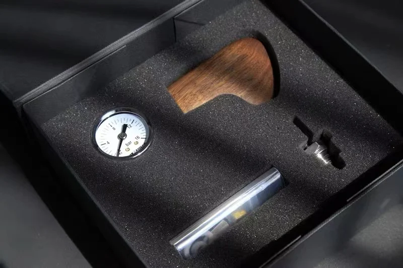 E61 coffee machine change pressure needle type flow limit valve dial lever pressure gauge Rocket R58 Aibo