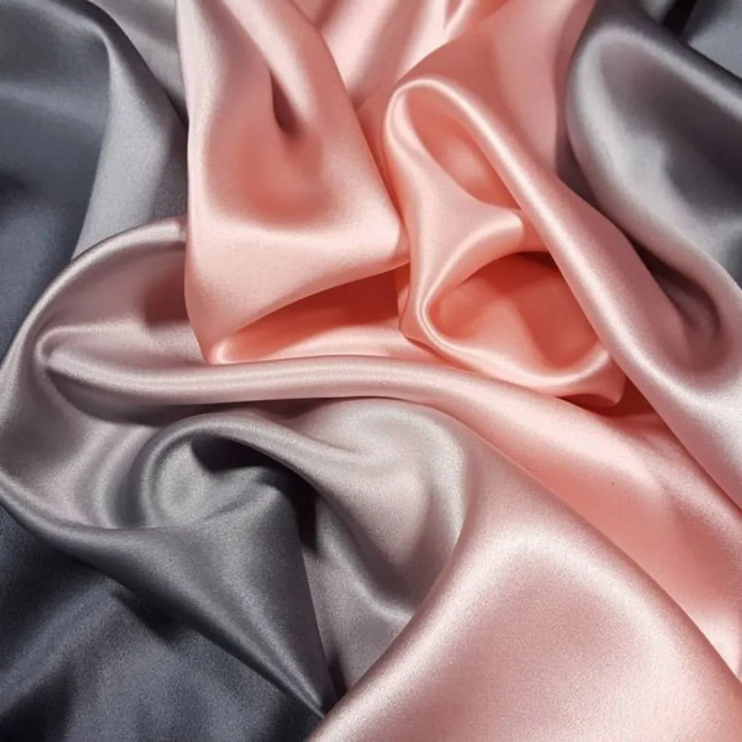 wholesale chinese grade 6a raw crepe satin plain charmeuse silk fabric 100% pure mulberry silk fabric