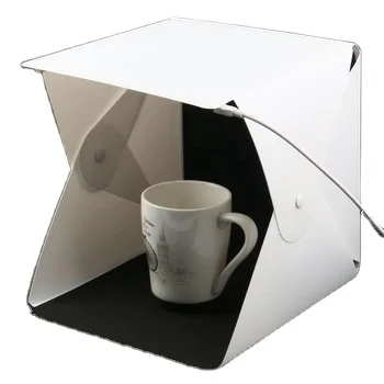 Photo Studio Tent Jewelry Light Box Kit, Portable Foldable Home Photography Studio Light Box Booth Shooting Tent with LED Light