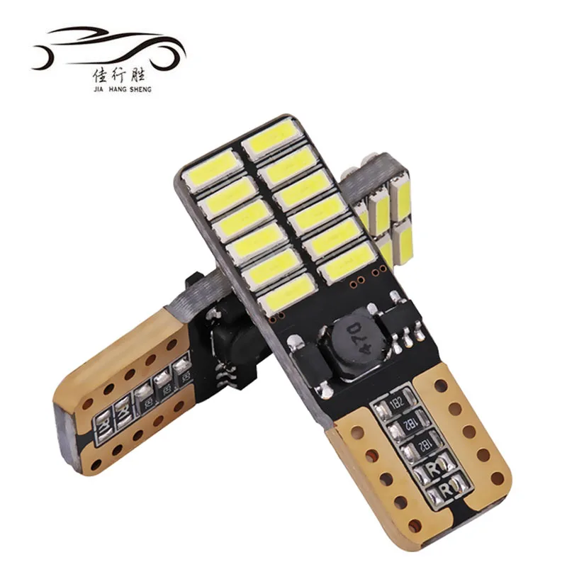 T10 4014 24SMD Auto Canbus Width Lamps 12-24V Car Interior Dome Light Bulb White 350LM Reverse Light Led