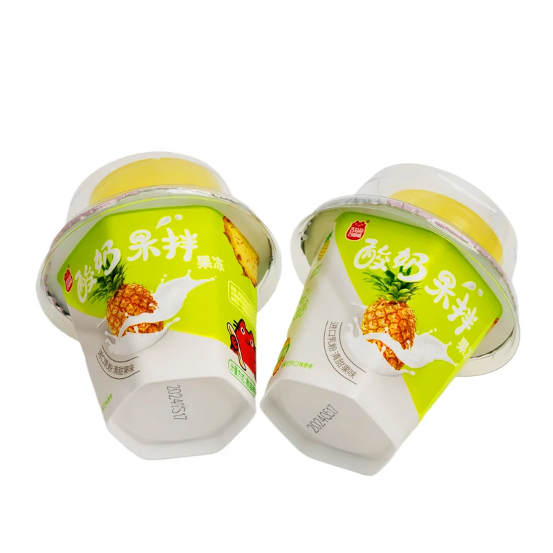 Delicious Sweet Jelly Fruit Jelly Cup With Coconut Jelly Pudding