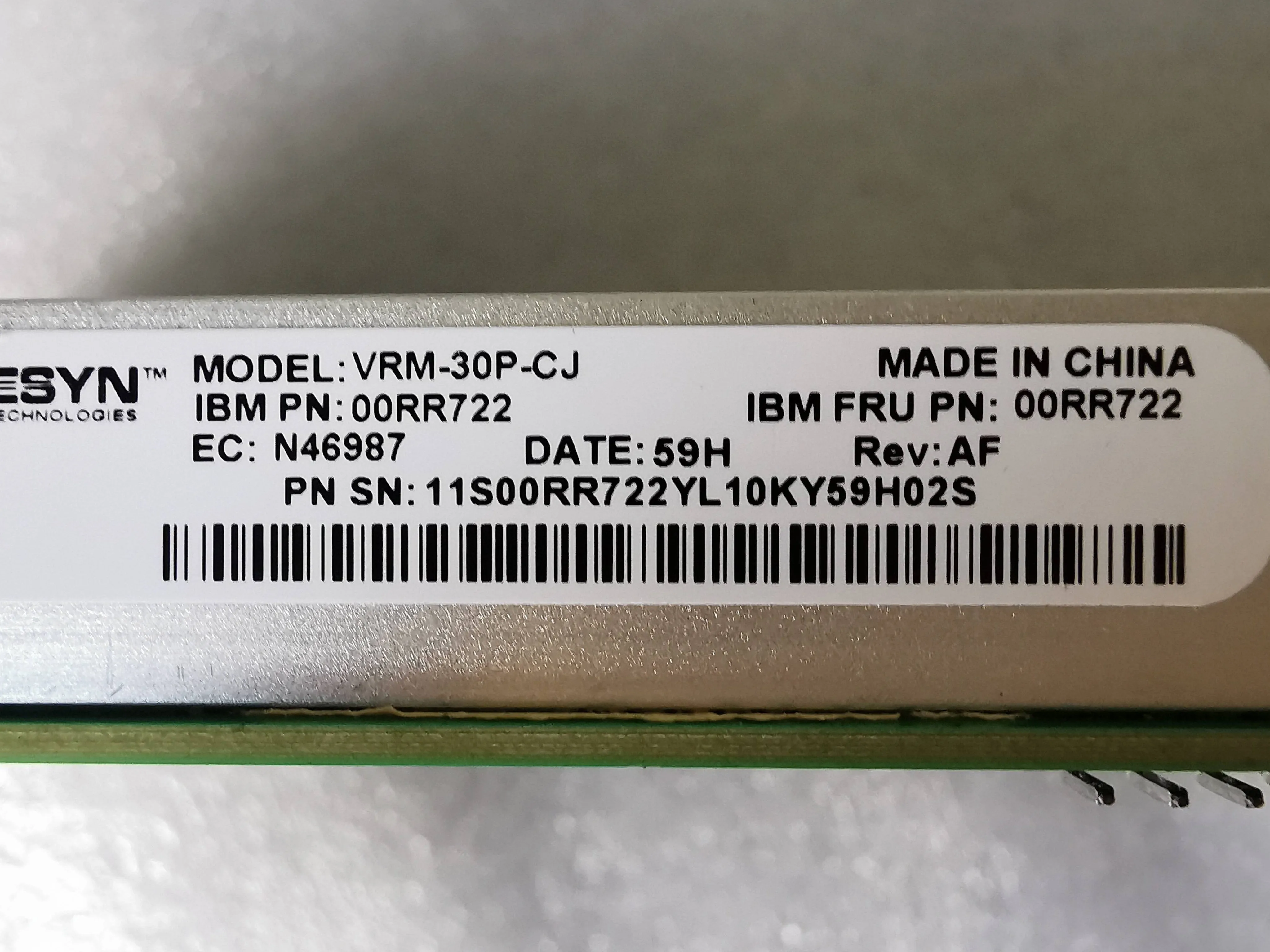 Voltage regulator module 00RR722 for IBM P770 P780 VRM 2BF9 VRM-30P-CJ