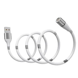 2020 hot self winding charging cable all in one charging cable magnetic charging cable