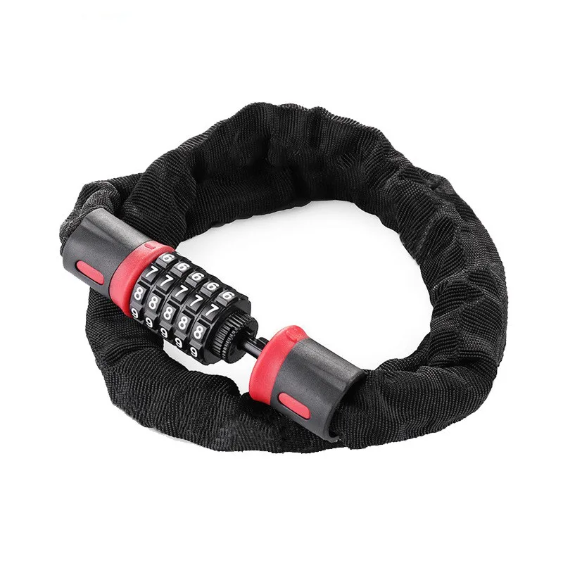 Bike Chain Lock(0.6M), 5 Digit Resettable Combination Password Bicycle Lock,Heavy Duty Anti-Theft Cycling Cable Locks
