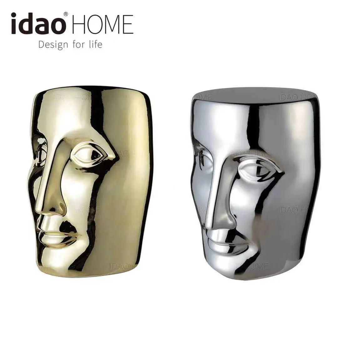 Modern design human face stool bar stool light luxury ceramic coffee table/side table