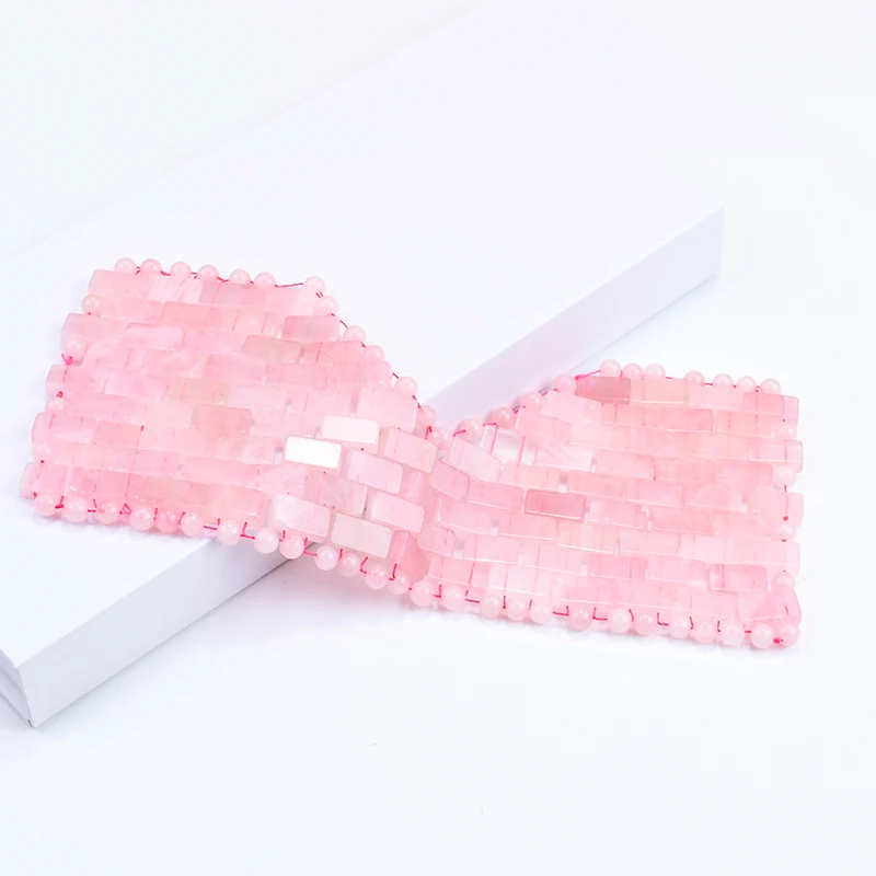 100% натуральная маска для лица из розового кварца, Нефритовый камень для сна, массажер для кожи