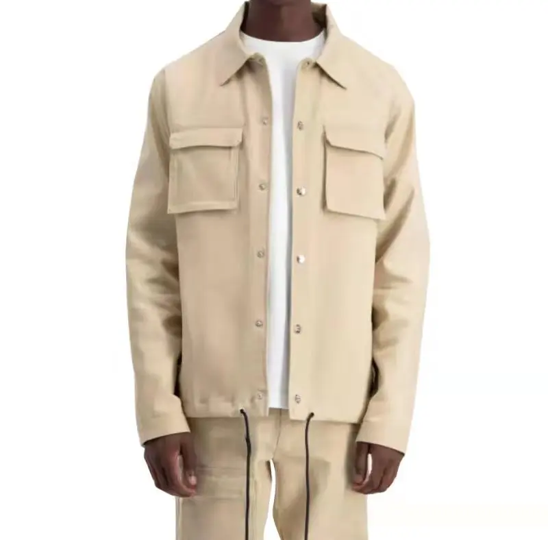 XJYD Spring Autumn Fashion Customized Jackets Men Casual Harajuku Outwear Cotton Cargo Jackets