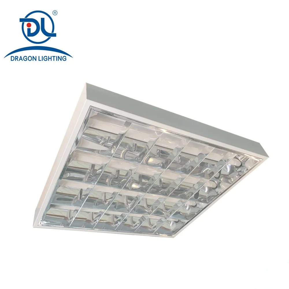 T8 Fluorescent Louver Office Fluorescent Office Lighting Grille Lights