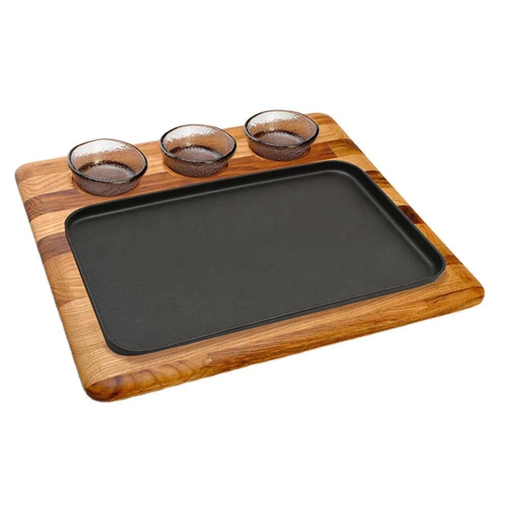serving plates for restaurant cafe hotel serving trays wooden serving plates platters Cast Iron  High Quality Made in TURKEY