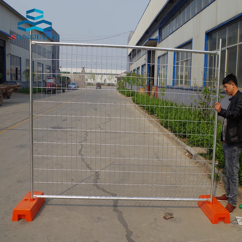 Removable fence Mobile construction site barrier galvanized temp fencing net temporary fence panels