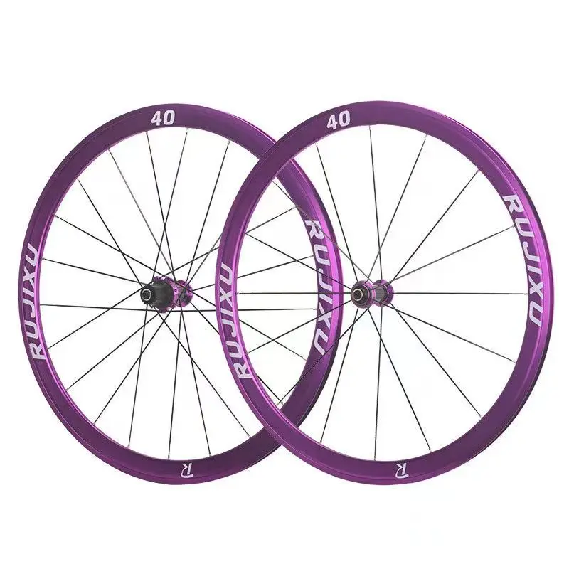 2024 New Arrival 700C 30/40/50mm V Brake Aluminium Alloy Bike Wheels Bmx Straight Pull Spokes Wheelset