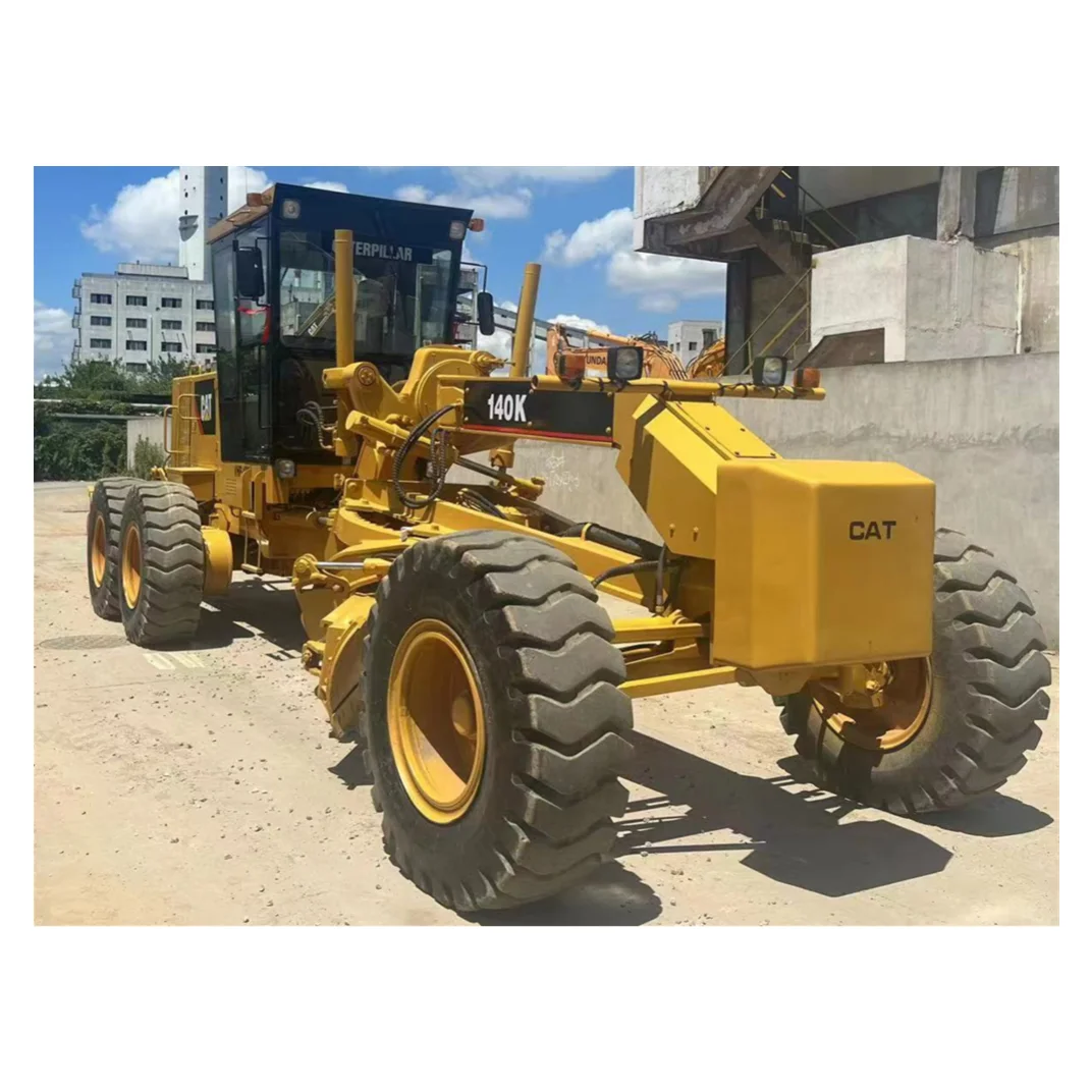 Used CAT140K motor grader high adaptable grading machine Caterpillar 140K reliable construction machinery with long service life