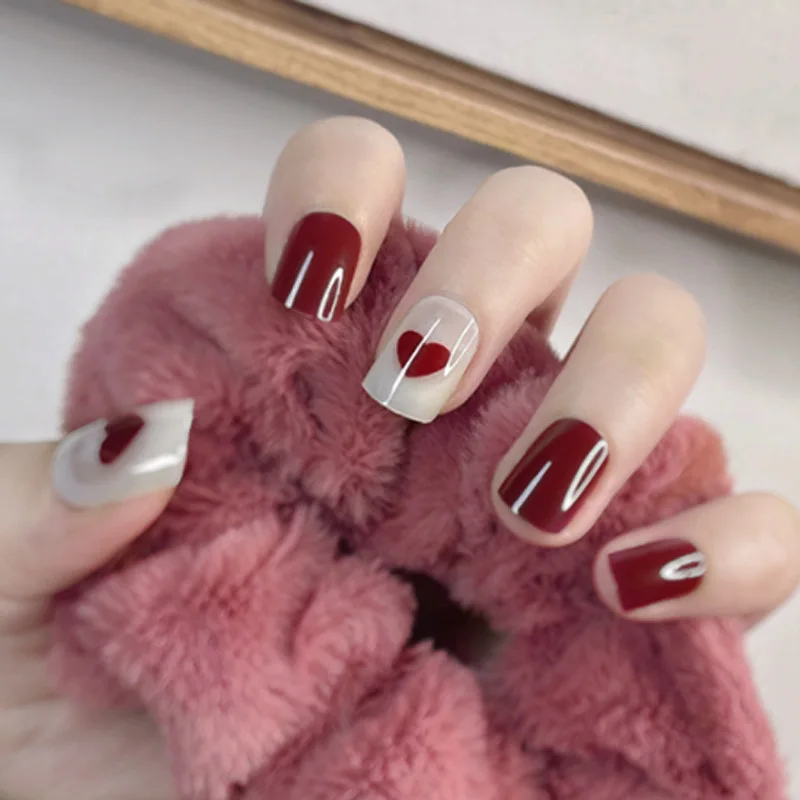 Cheap price Vendor Luxury Long Press On Nails 24 Piece False Artificial Fingernail Acrylic Private Label Fake Nails With Glue