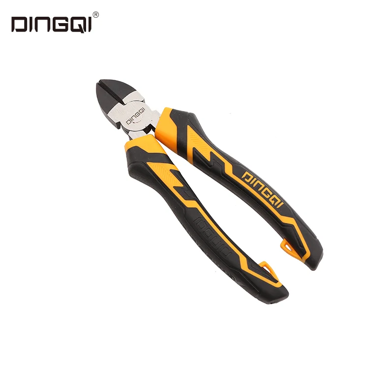 DingQi Professional 7 Inch Electrical Wire Cable Cutters Mini Diagonal Cutting Pliers With TPR Handle