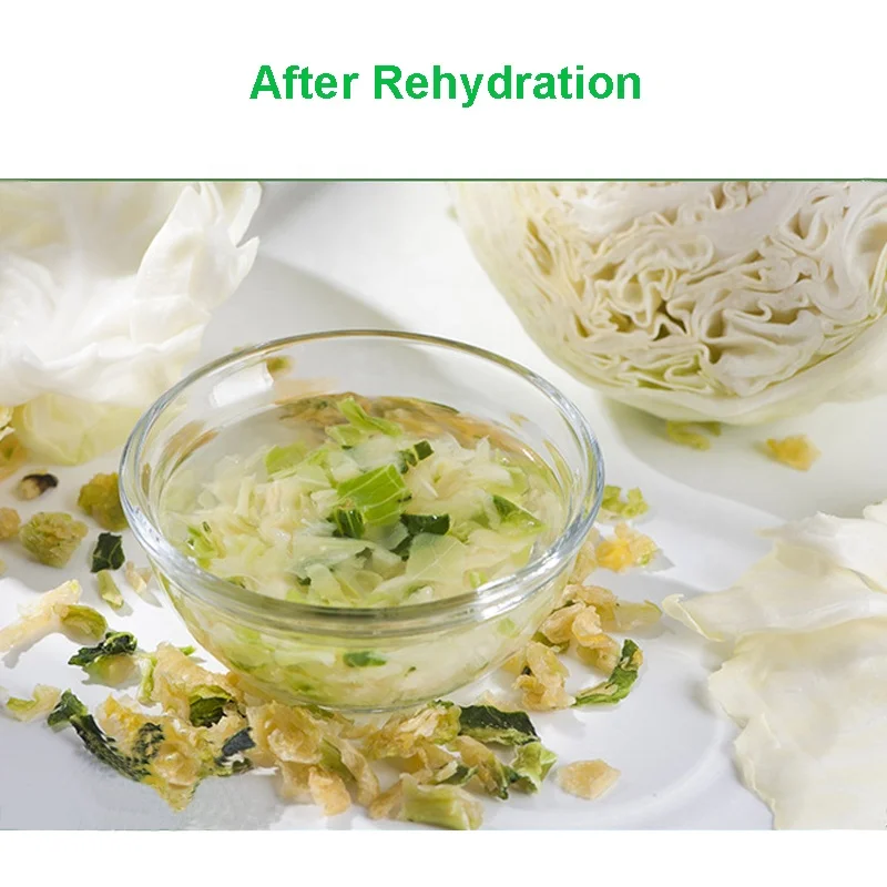Import China dry products wholesale dehydrated vegetables air dried cabbage granules for human use
