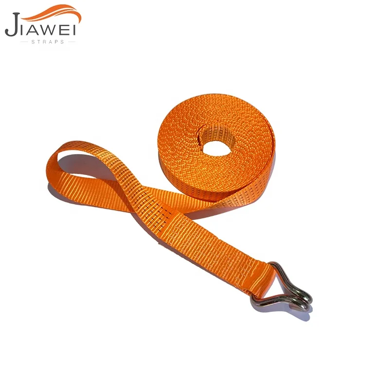 2inch 5T Adjustable Motorcycle Ratchet Belt Truck  Tie Down Lashing Strap with Double J hooks/Wire hook