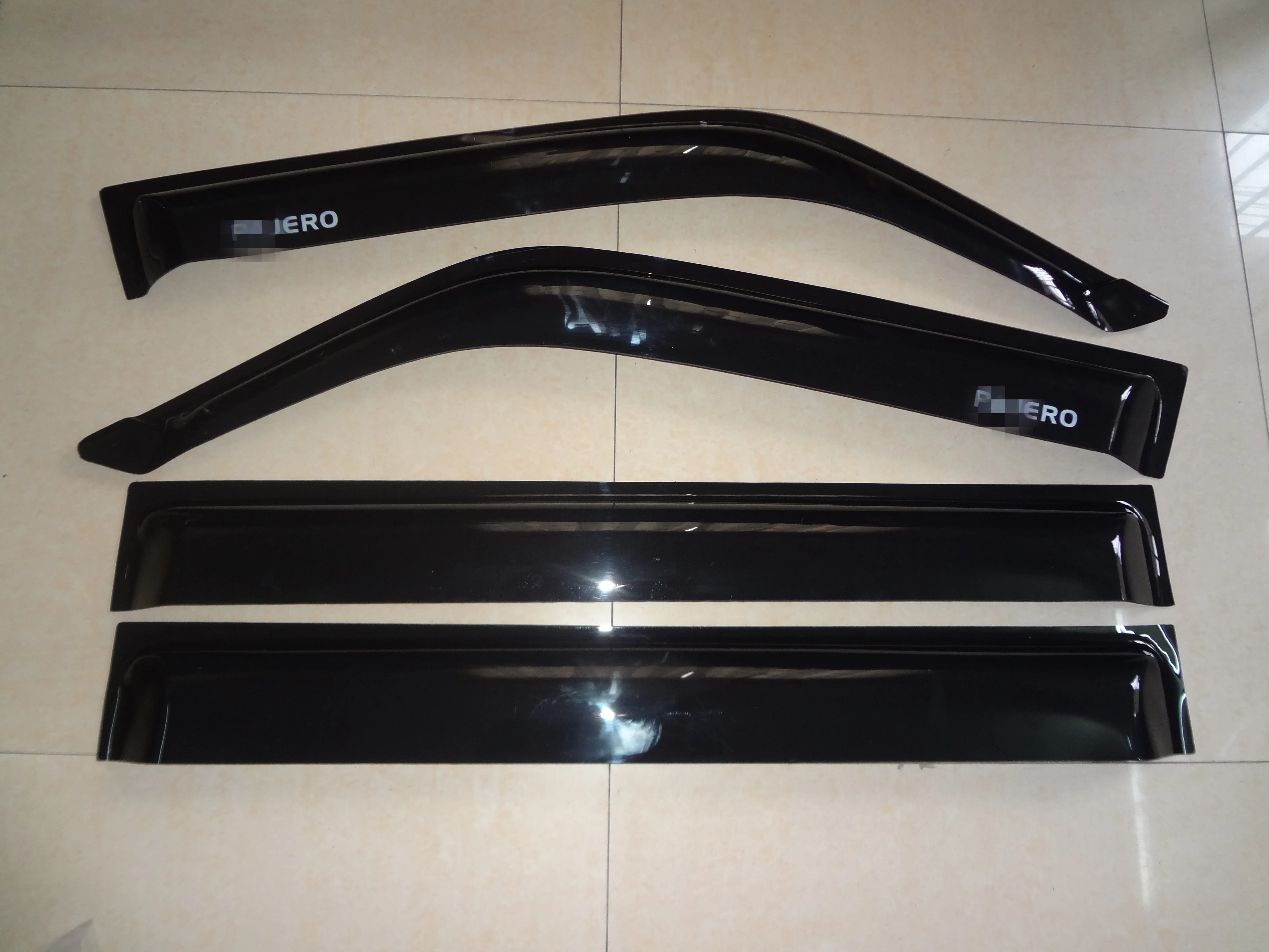 For Mitsubishi Pajero 2006-2020 NS NX Window Visor Vent Sun Shade Rain Guard Door Visor And Bonnet Guard Combo