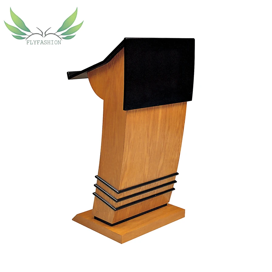 
Luxury design lecture hall desk/podium wooden speech desk for church use 