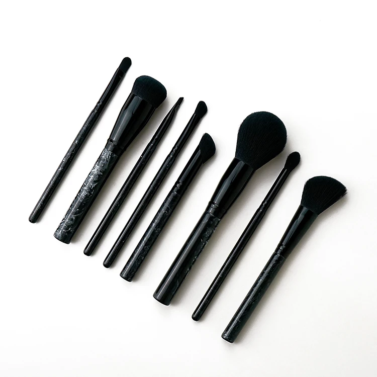 Natural crystal Quartz handle Vegetarian Hair Makeup Powder Blush Makeup tool Jade Makeup Brush set