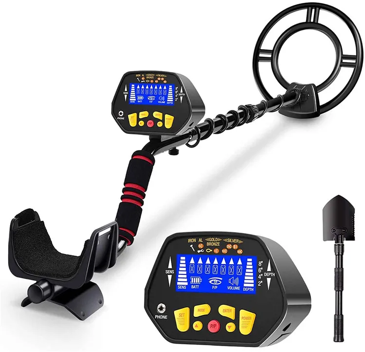 
Adults & Kids - High-Accuracy Metal Detector with Waterproof LCD Display 10 Inch Waterproof Search Coil 