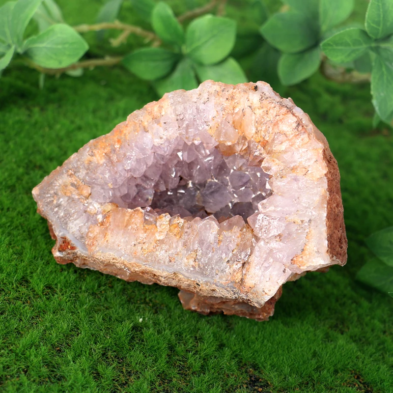 Hot sale natural raw rough stone geode mineral specimen spirit clear quartz agate geode