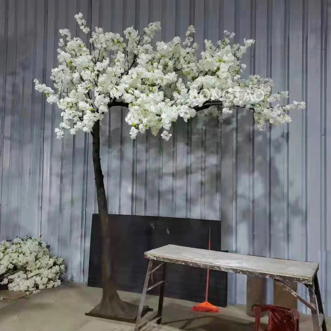 Wholesale White Silk Artificial Indoor Cherry Blossom Tree Arches For Wedding Rental Supplies
