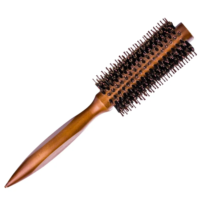 Round Hair Dryle Brush Mixed Products 2021 Wooden for Salon with Boar Bristle Primary Color Wood Hand-held New Natural Nylon