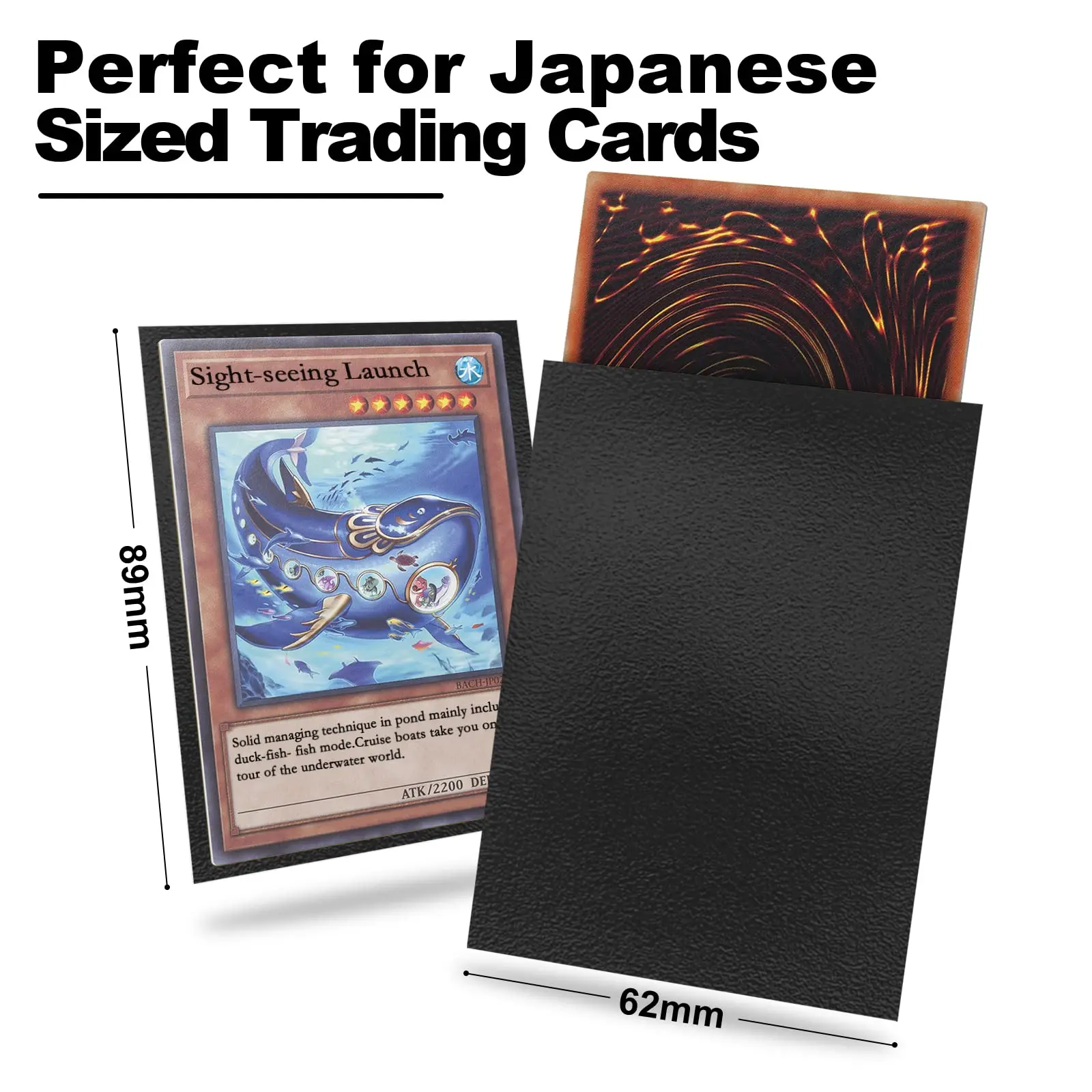 62x89mm Back Textured Perfect Shuffling Protect Your Japanese Sized Trading Cards Kpop Photocard Yu-gi-oh Card Sleeve