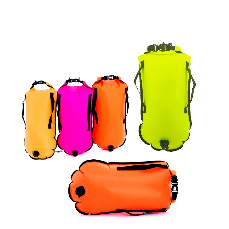 Highly Visible Webbing Straps Tow Float Swim Buoy for Open Water Swimmers, Triathletes, Kayakers and Snorkelers Nylon with PVC