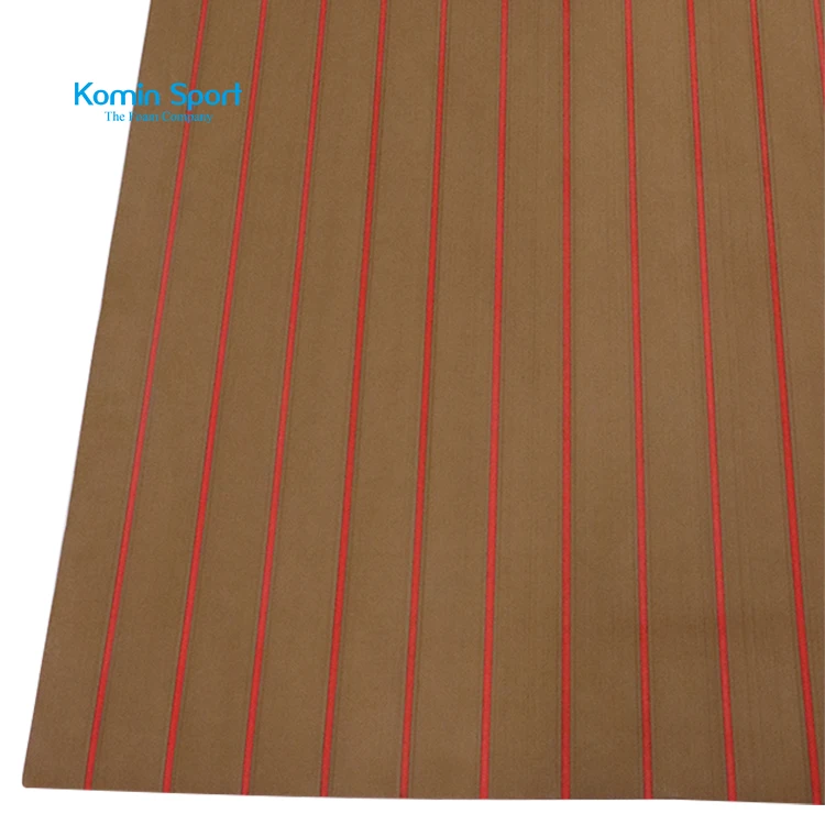 Non slip eva synthetic teak decking floor customizes eva foam deck