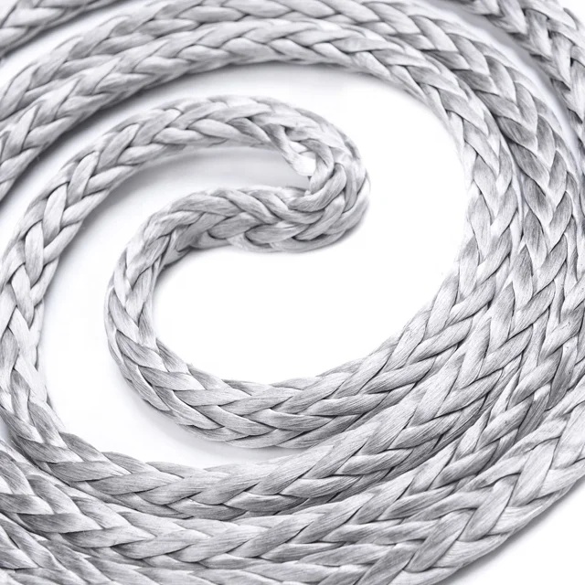 HMPE rope 8/12 strands ultra-high-strength synthetic fiber rope for marine, mooring and towing