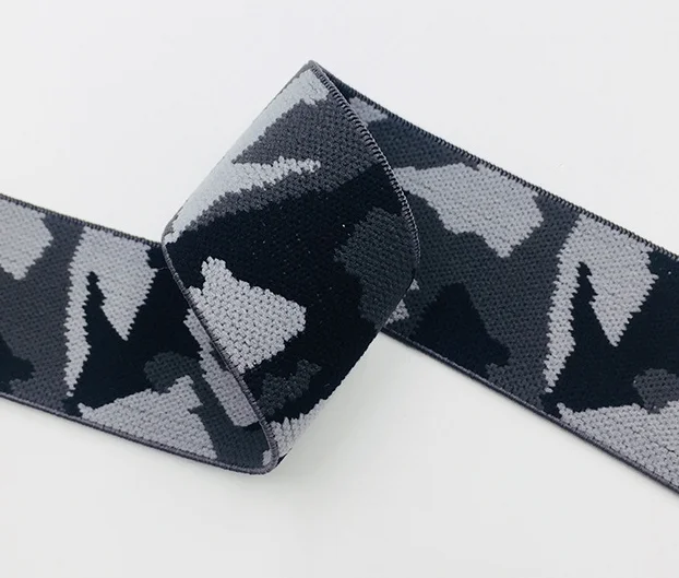 hot selling factory supply custom camouflage color nylon jacquard webbing elastic band