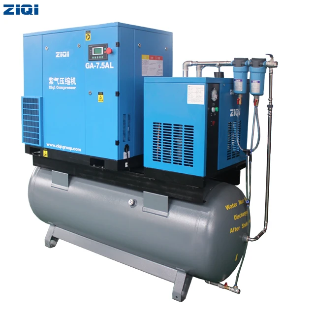 10Hp 7.5Kw 25   40 cfm Combined Screw Air Compressor with Air Dryer