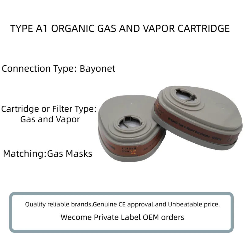 CE Certificated Type A1 Type Anti Acid Gas Mask Filter Vapor Filter Cartridges for Gas Mask Respirators