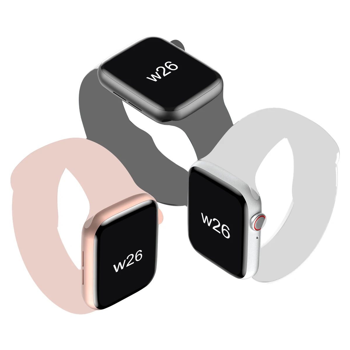  2021 полный экран с сенсорным управлением Smartwatch температуры тела монитор сердечного ритма водонепроницаемый ip68 серии 6 w26