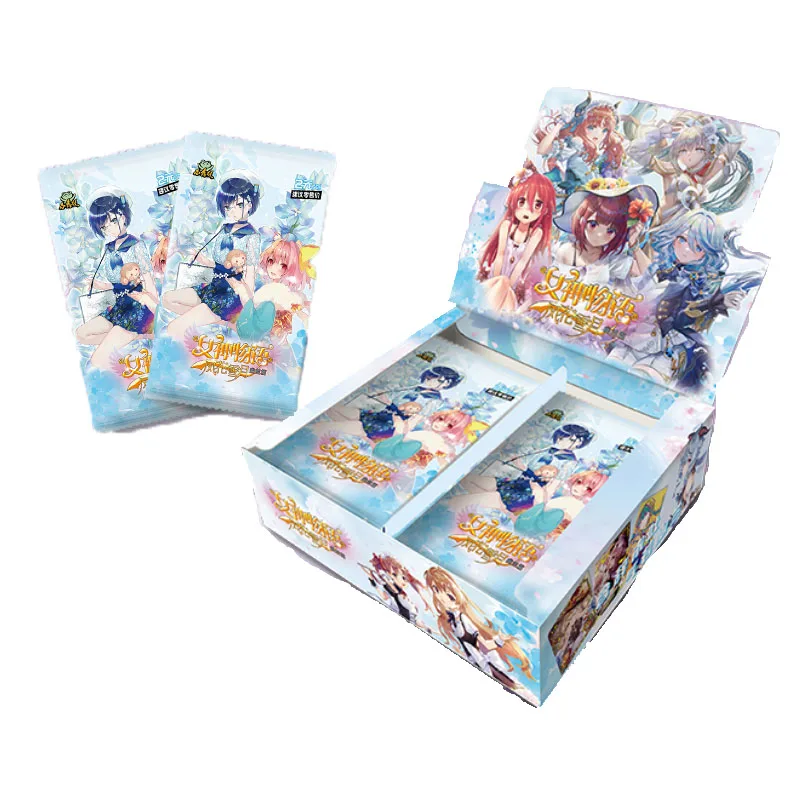 google japanese anime table Toys Family Goddess Story EVA PR Card Kid Birthday Gift Game 36/48 box wholesale Cards