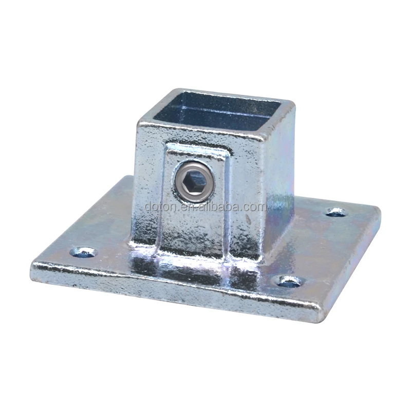 malleable casting iron  Material Square Tube Connector for 25*25 Square Tube short Tee Pipe Fittings Product