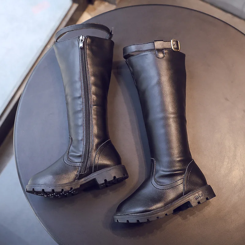 High quality children long girl boots wholesale winter fashion school shoes