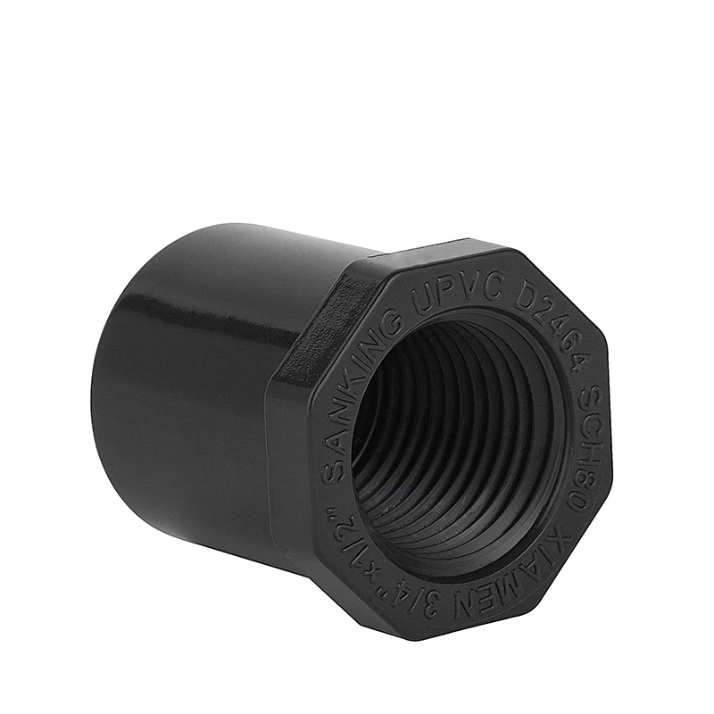 PVC Tee Fittings Plastic Connector for industry Waterer Reducing Tee for Schedule 80 Pipe Piping with 1/2'