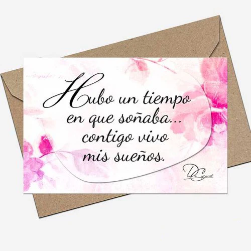 Tarjeta de papel tarjetas de dedicatoria para regalo