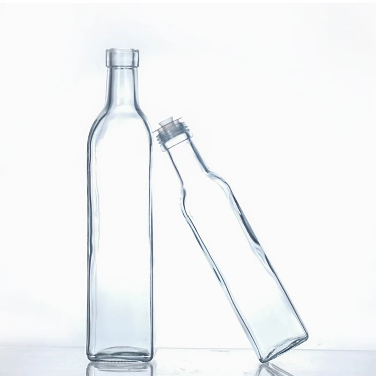 Food Grade Empty stocked olive oil dark green bottle Dorica 250ml thread finish glass bottle