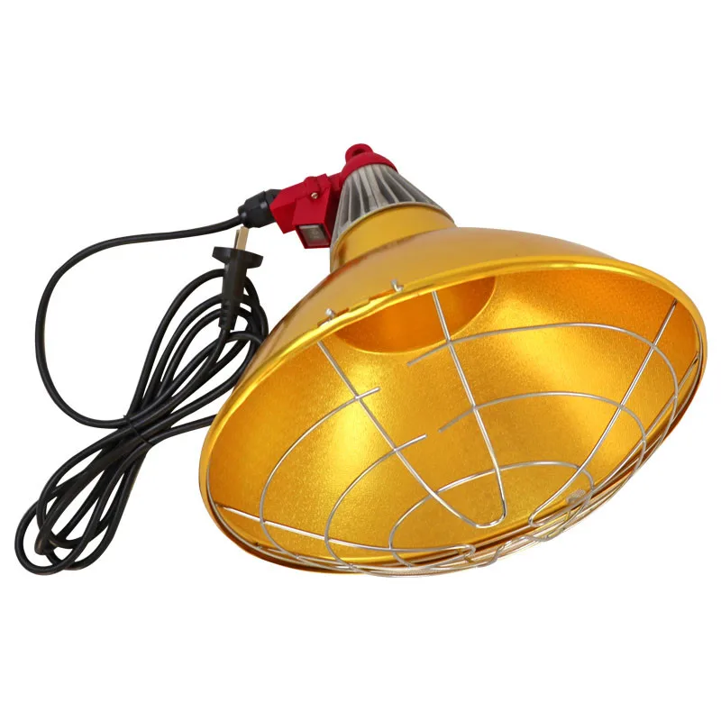 China Factory Wholesale Gold Durable Livestock Insulation Lamp Shade Animal Husbandry Heat Lamp