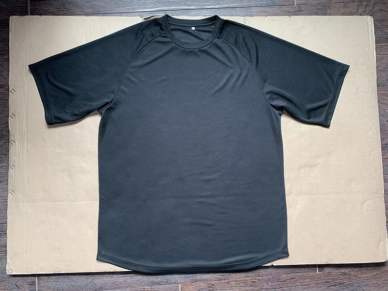 Мужская спортивная футболка для бега с принтом на заказ, черные футболки из сетчатой ткани