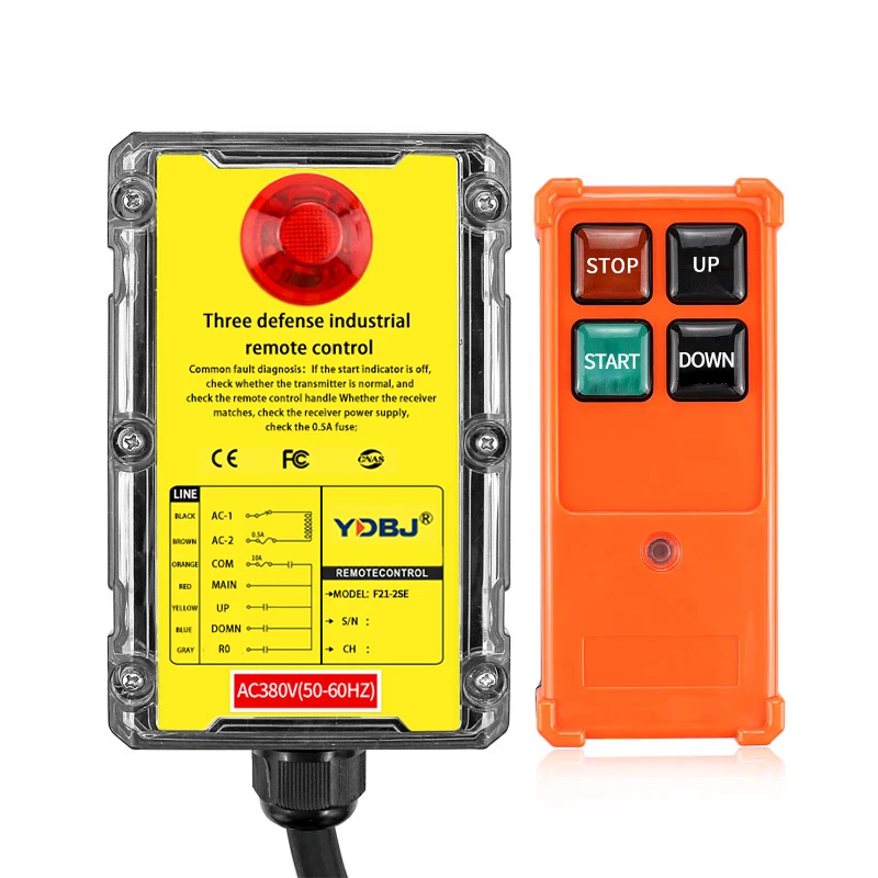 Hot sale DC AC 12V 24V 36V Industrial Channel Lift Radio waterproof Wireless remote control For Hoist Winch Crane remote control
