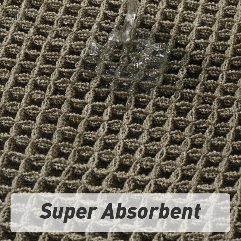 Custom Color Home Hotel Microfiber Absorbent Door Bathroom Mat Non Slip Machine Washable Waffle Bath Mats with Tassels