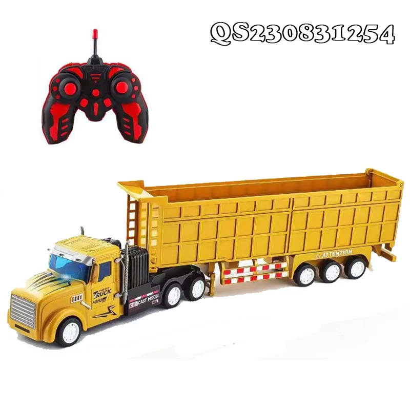 QS High Quality R/C City Truck Kids Multi Style 1:32 Scale 4 CH Remote Control Container Trailer Toys For Children Funny Gift