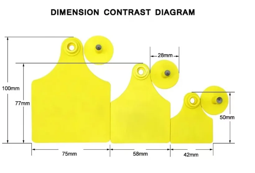2023 Заводская поставка без выцветания устойчивые к холоду бирки для ушей коровьего молока лазерной печати